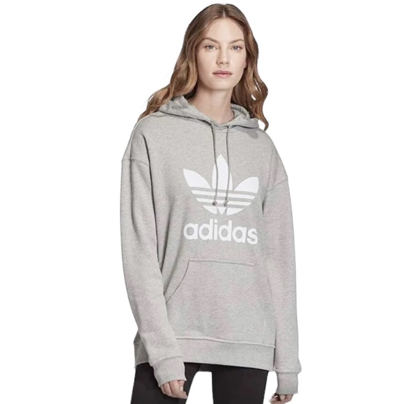 Adidas Adicolor Classic Trefoil Hoodie Sweatshirt - Picture 1 of 11